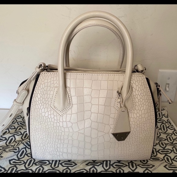 Rebecca Minkoff Perry cream faux croc Satchel - Picture 8 of 10
